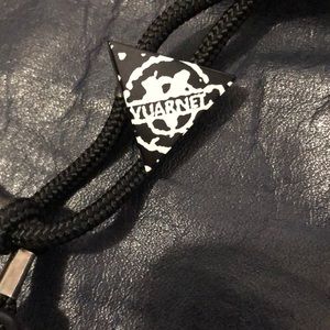 Vuarnet leather pouch vintage retro navy black silver